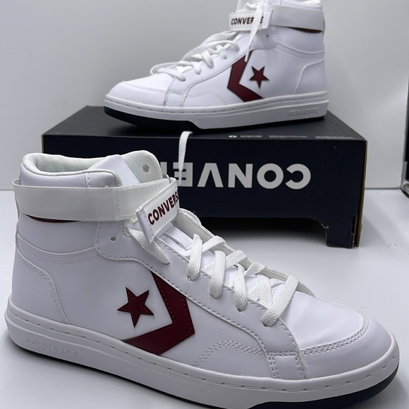 Converse Men’s PRO BLAZE V2 MID WHITE/CHERRY DAZE/WHITE A06627C Sneakers - Picture 15 of 16